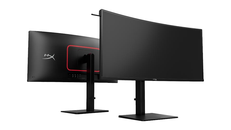 HP's new curved OLED monitor with a headphone hook.