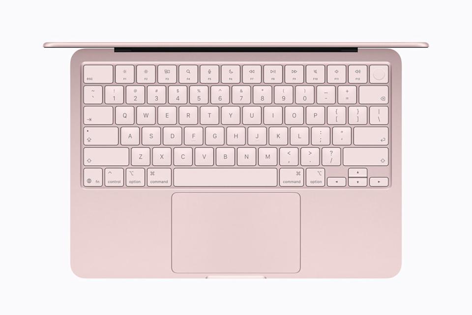 MacBook Neo keyboard from above