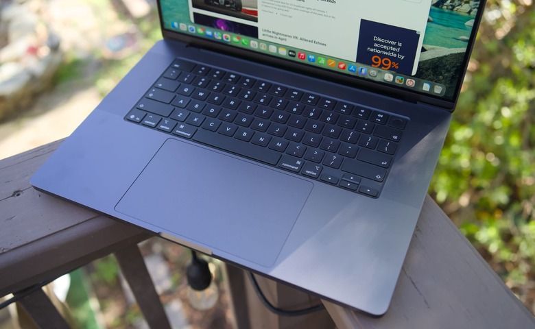 MacBook Pro 16-inch (2026, M5 Max) keyboard and trackpad