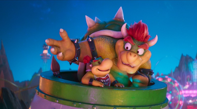 Bowser Jr. and Bowser in The Super Mario Galaxy Movie.