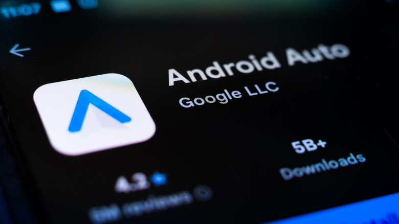 Android Auto app in the Google Play Store.
