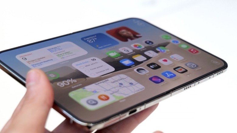 The iPhone Duo fully opened.