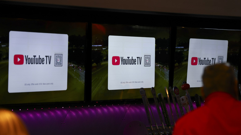 A man watching YouTube TV.