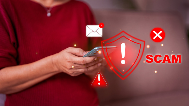 A person checking their smartphone phone with 