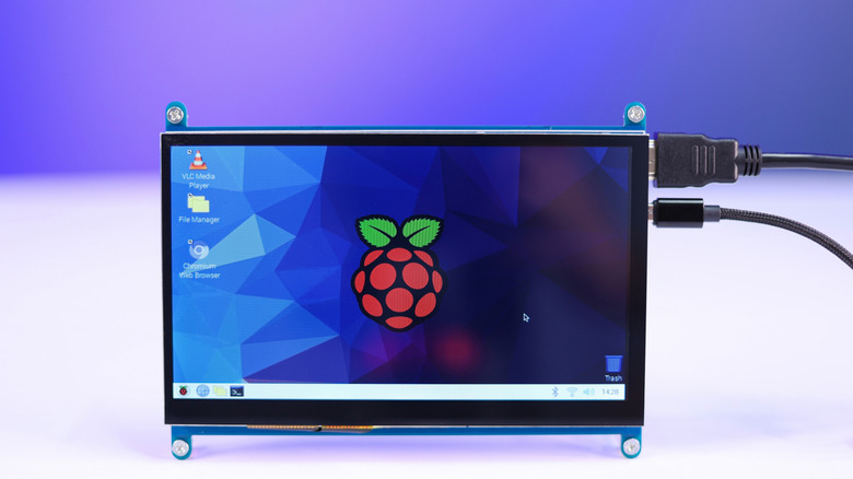 Raspberry Pi OS on official 7-inch display.