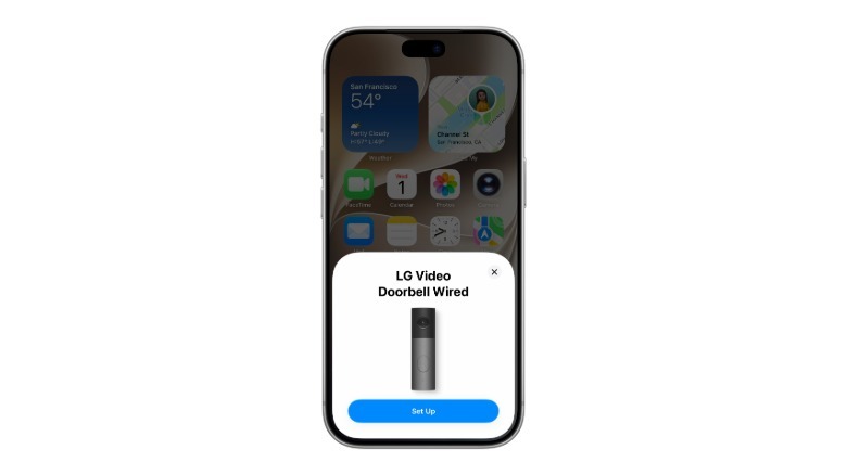 An iPhone showing the